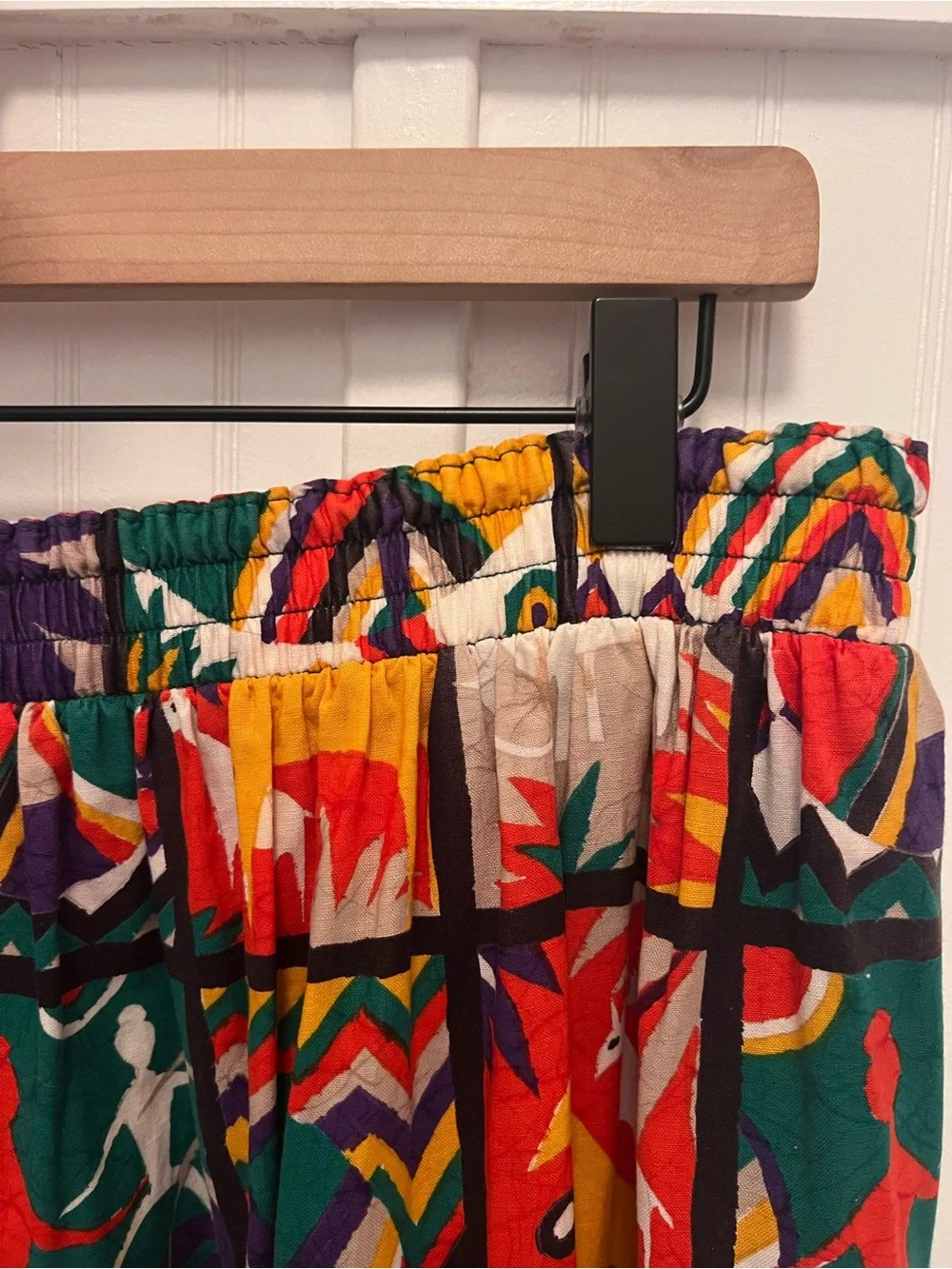 Vintage Colorful Boho/Midi Skirt With Pocket – Women’s